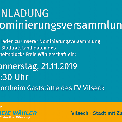 Beitragsbild Einladung Nominierungsversammlung